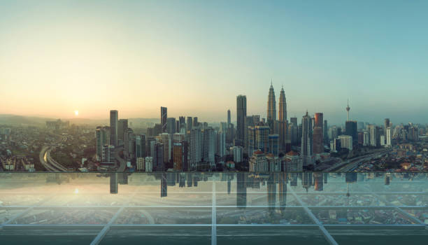 istock rooftop with city skyline 1172627110