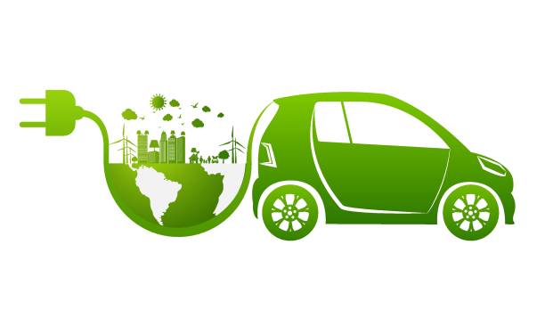 istock Ecology and Environmental Cityscape Concept,Car Symbol With Green Leaves Around Cities Help The World With Eco-Friendly Ideas 1172629979