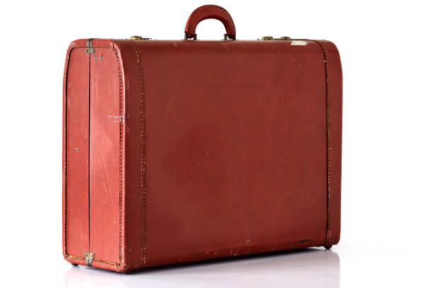 Closed 24 hour briefcase with closed lock on white background