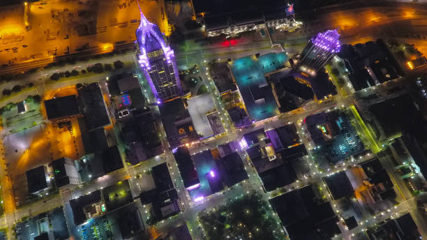 istock Downtown Mobile, Alabama at night 1172650039
