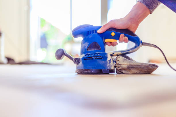 istock Renovating at home: sander tool for refreshing and grinding the wooden parquet floor 1172656232