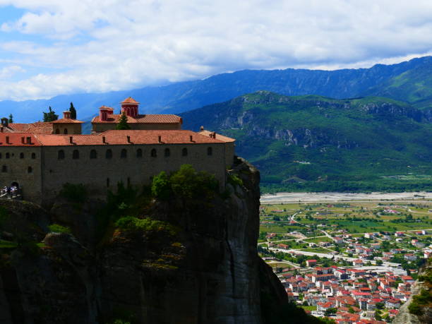istock Agios Stefanos monastery and Kalampaka, Meteora, Greece 1172659574