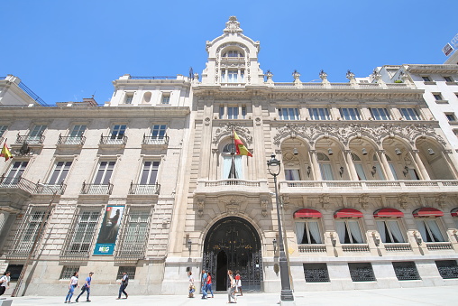 Madrid Spain - May 27, 2019: People visit San Fernando Royal Academy of Fine Arts Madrid Spain