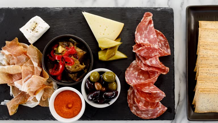 Italian Food - Sopressa And Prosciutto Platter