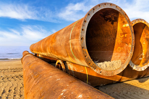 istock Construction of a pipeline at the seaside 1172665098