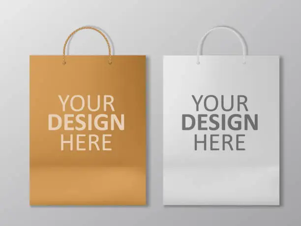 Vector illustration of Realistic Shopping Bag Mockup