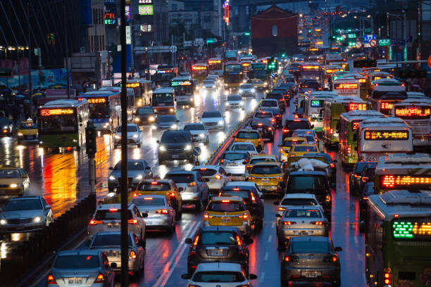 istock Traffic jam in Taipei city 1172669123