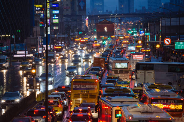 istock Traffic jam in Taipei city 1172673947