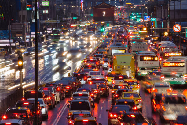 istock Traffic jam in Taipei city 1172674119