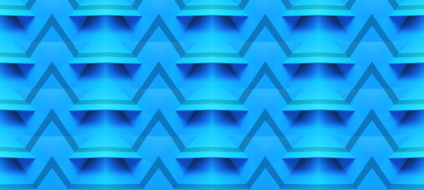 istock Creative geometric. Abstract, science, futuristic, energy technology concept. Blue room. Blue angle arrow overlap background. 3d illustration. 1172675750