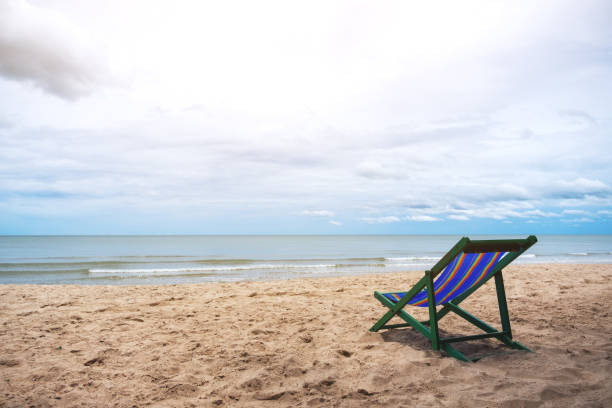 istock A single beach chair by the sea 1172677281