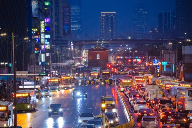 istock Traffic jam in Taipei city 1172681787