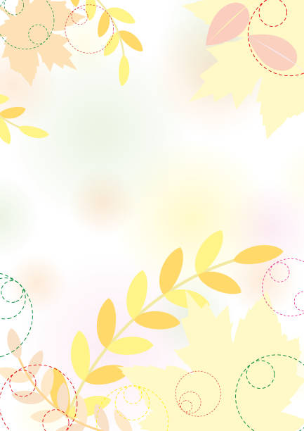 Autumn background with leaves, part 10 vector art illustration