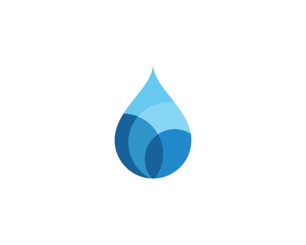 ilustraciones, imágenes clip art, dibujos animados e iconos de stock de plantilla de logotipo de gota de agua - gota