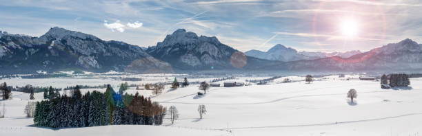 istock panoramic tranquil landscape at winter in Germany 1172685873
