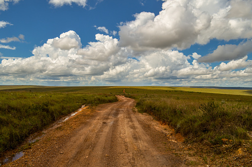 The mountains of Serra da Canastra Region in Minas Gerais, Brazil. This region is home to a national park and a very important river.