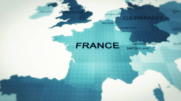istock Futuristic, World map, France 1172692370