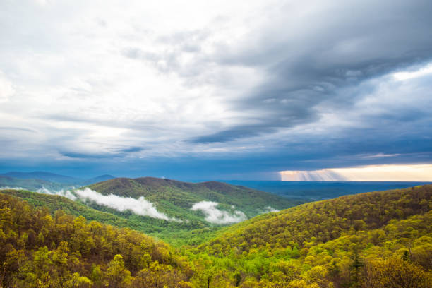 Landscape along the Skyline Drive in Shenandoah National Park, Virginia.