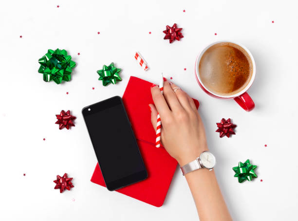 istock Christmas New Year manicure abstract nail design. 1172701907