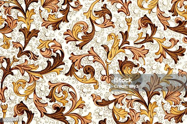 Antique Paper With Floral Pattern Stock Photo - Download Image Now - 19th Century Style, Abstract, Antique