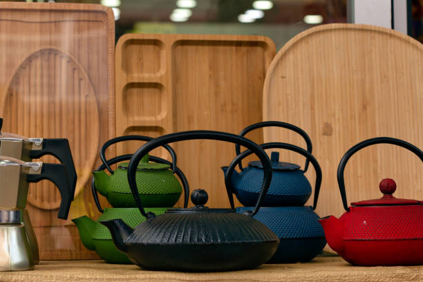 Cast Iron Teapots on a street vendor pitch.