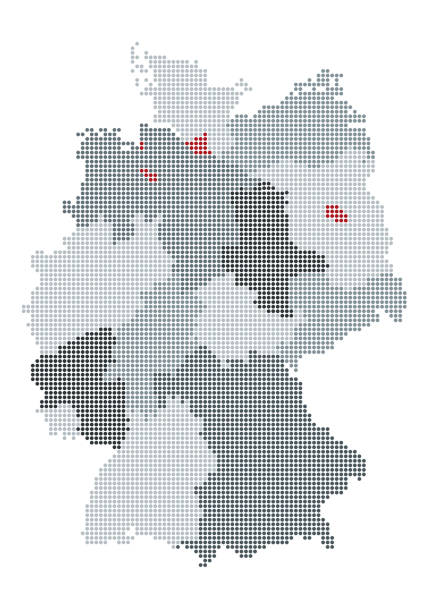 rasterized vector map including all federal states of germany rasterized dot matrix vector map including all federal states of germany rasterized stock illustrations