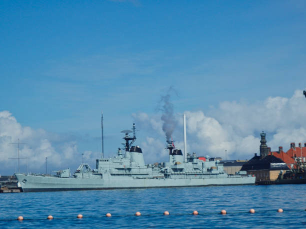 istock an old warship on the river 1172718562