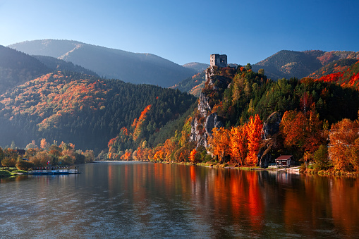Autumn on Vag River, Slovakia