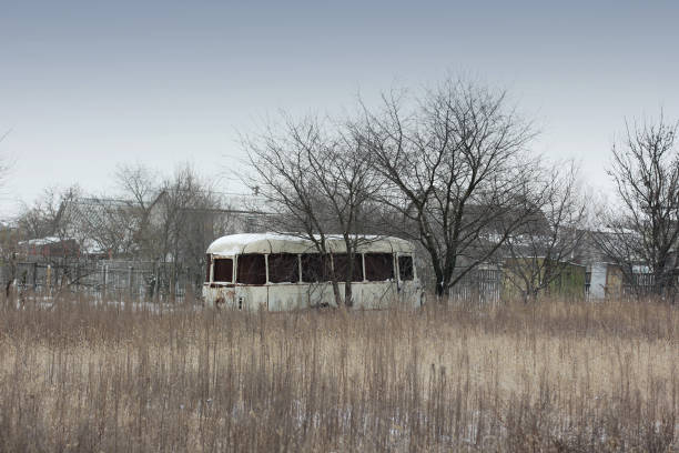 A school bus sits empty as school is out during the coronavirus pandemic.