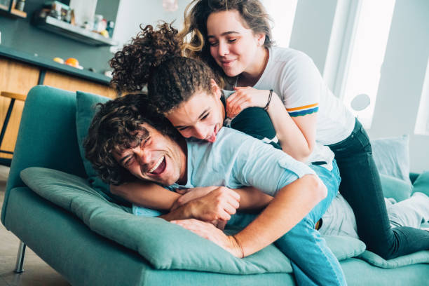 istock Happy father with teenagers 1172722045