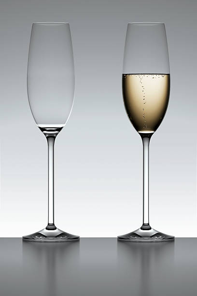 Champagne Flutes in Backlight stock photo
