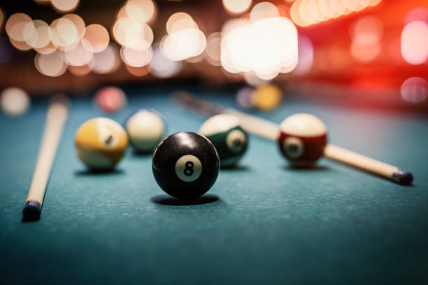 istock Colorful billiard balls on table close up 1172723876