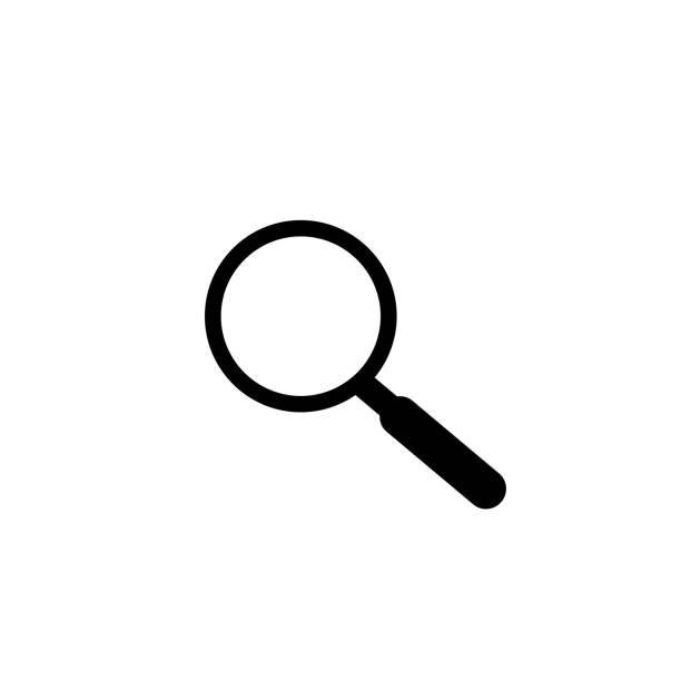 虫眼鏡アイコン記号を検索します。ベクトルイラスト - discovery magnifying glass finding target点のイラスト素材／クリップアート素材／マンガ素材／アイコン素材