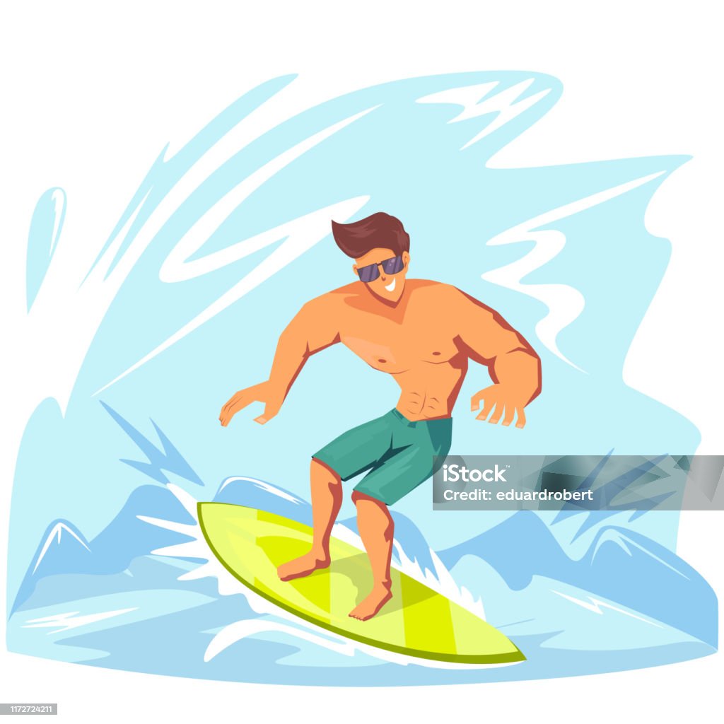 Ilustración de Surfista Montando La Ola Dibujos Animados Vectoriales y más  Vectores Libres de Derechos de Surf - iStock