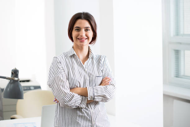 istock Young beautiful business woman 1172727508