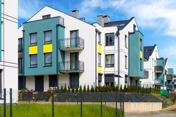 istock Modern colorful housing estate 1172728996