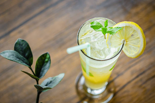 istock Mojito cocktail with lime and mint in high glass 1172733890