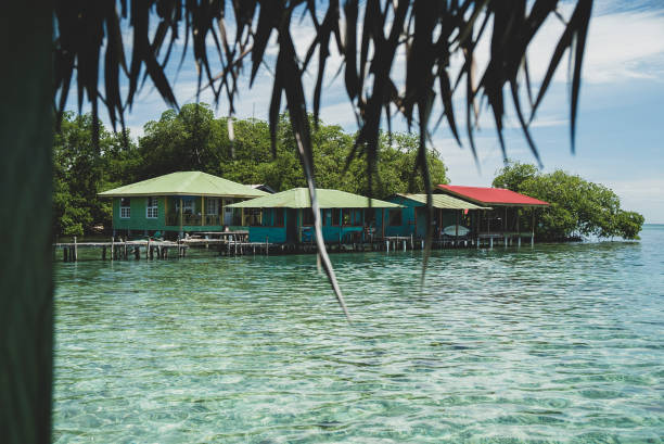istock Stilt houses on a bay. Tropical climate 1172737900