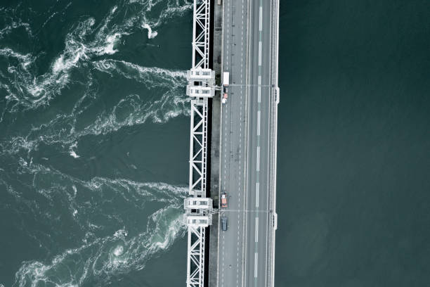 istock Storm Surge Dam Venting Water During High Tide 1172747905