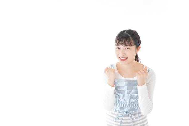 istock Young housewife giving guts pose 1172754299