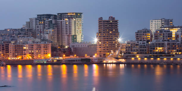 istock Silema Skyline at night, Malta 1172758155