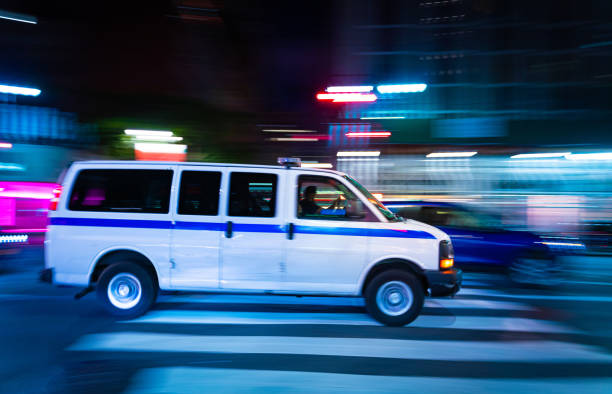 istock White transportation van in Manhattan New York at night 1172759570