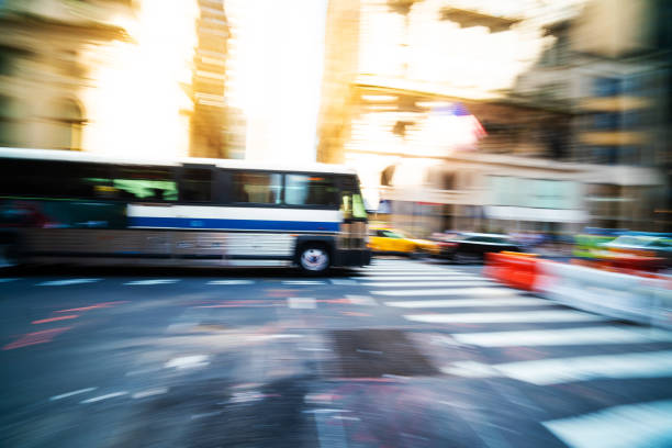 istock Public transportation bus in New York 1172759762