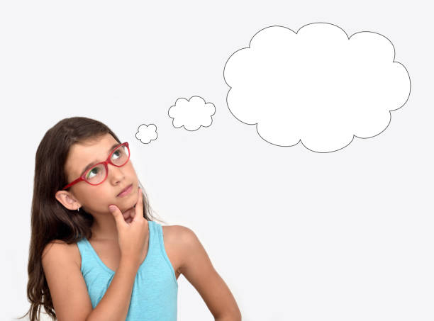 istock Thoughtful young girl with an empty thought bubble 1172761725