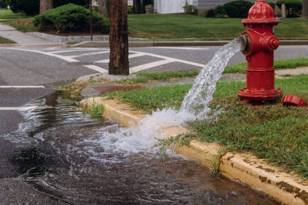 Opened fire hydrant later leak spray Opened fire hydrant later leak spray in residents open fire hydrants fire hydrant stock pictures, royalty-free photos & images