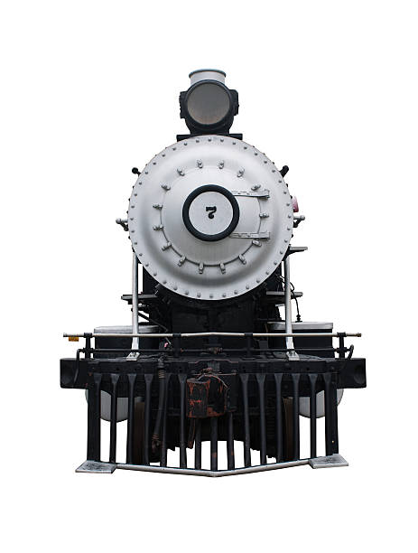 Steam Locomotive With A Clipping Path Isolated steam train with a clipping path.  locomotive photos stock pictures, royalty-free photos & images