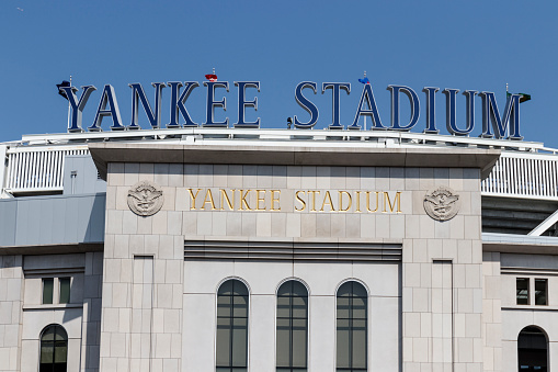 New York - Circa August 2019: Yankee Stadium exterior and facade. The new Yankee Stadium was completed in 2009 I
