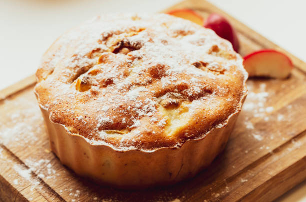 A Frangipane cake - white background