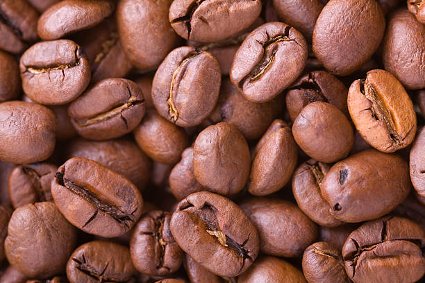 granos de café - caffeine full frame studio shot horizontal fotografías e imágenes de stock