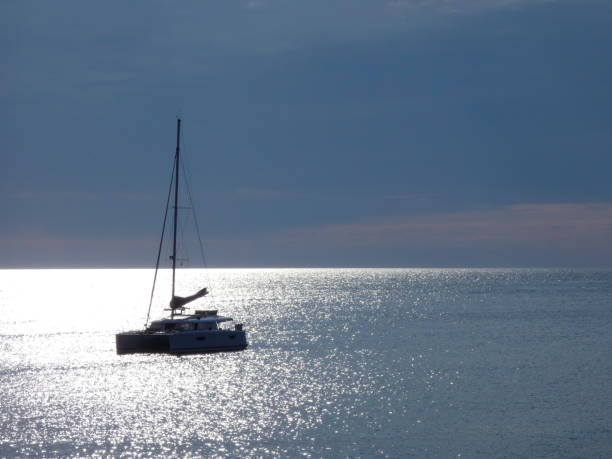 istock Sailing ship, anchored in a bay 1172771972